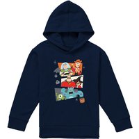 Disney Pixar Halloween Youth Kids Pull-Over Hoodie, Navy | Size: 7-8 Years