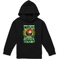 Marvel Black Widow St Patrick'S Day Lucky Super Hero Youth Kids Pull-Over Hoodie, Black | Size: 9-11 Years