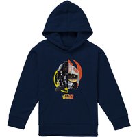 Disney Star Wars Split Helmet Youth Kids Pull-Over Hoodie, Navy | Size: 7-8 Years