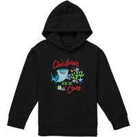 Disney Finding Nemo Christmas Here We Come With Dory & Destiny Youth Kids Pull-Over Hoodie, Black | Size: 7-8 Years