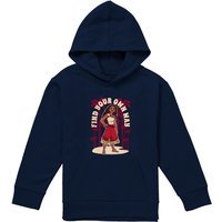 Disney Moana 2 Find Your Own Way Youth Kids Pull-Over Hoodie, Navy | Size: 9-11 Years