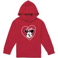 Disney Mickey Love Kiss Youth Kids Pull-Over Hoodie, Red | Size: 7-8 Years