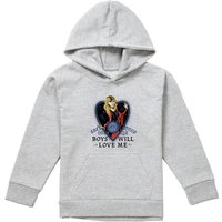 Disney Hocus Pocus Sarah Sanderson Boys Will Love Me Youth Kids Pull-Over Hoodie, Athletic Heather in Grey | Size: 9-11 Years