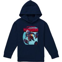 Disney Star Wars Mandalorian Mandalorians Attack Youth Kids Pull-Over Hoodie, Navy | Size: 9-11 Years