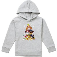 Paw Patrol Skye Chase Christmas Tree Youth Kids Pull-Over Hoodie, Athletic Heather in Grey | Size: 9-11 Years