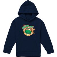 Nickelodeon TMNT Pizza Time Youth Kids Pull-Over Hoodie, Navy | Size: 12-13 Years