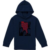 The Police Repeat Collage Youth Kids Pull-Over Hoodie, Navy | Size: 12-13 Years