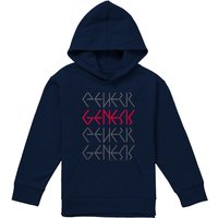 Genesis Logo Repeat Youth Kids Pull-Over Hoodie, Navy | Size: 5-6 Years