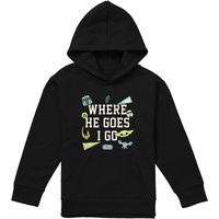 Star Wars Mandalorian Grogu Where He Goes Badges Pull Over Hoodie