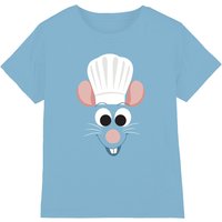 Disney Ratatouille Face Kids T-Shirt, Light Blue | Size: 3-4 Years