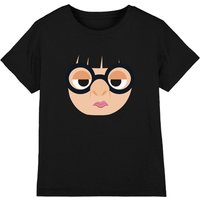 The Incredibles 2 Disney The Incredibles Edna Mode Face Kids T-Shirt, Black | Size: 5-6 Years