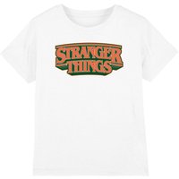 Stranger Things Hawkins High School Logo Kids T-Shirt, White | Size: 9-11 Years