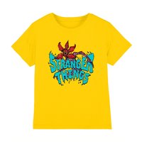 Stranger Things Demogorgon Sketch Kids T-Shirt, Yellow | Size: 12-13 Years