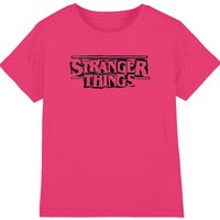 Punk Logo Black T Shirt Hot Pink