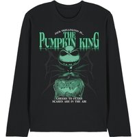 Disney The Nightmare Before Christmas The Pumpkin King Cheers To Fears Long Sleeve T-Shirt, Black | Size: Medium