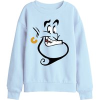 Disney Aladdin Genie Face Kids Sweatshirt, Light Blue | Size: 5-6 Years