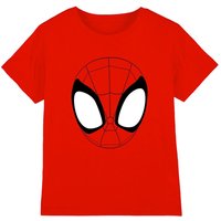 Marvel Spidey & His Amazing Friends Spidey Face Kids T-Shirt, Red | Size: 7-8 Years