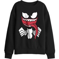 Marvel Venom Face Kids Sweatshirt, Black | Size: 9-11 Years