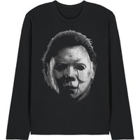 2 Michael Myers Shape Large Face Long Sleeve T Shirt