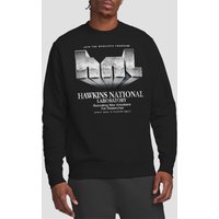 Stranger Things Hawkins Lab Logo Sweatshirt, Black | Size: Large