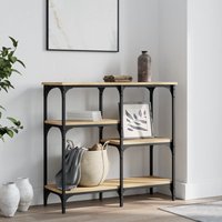 Berkfield Home Console Table Sonoma Oak 80x29x75 cm Engineered Wood in Brown | Size: 80 x 29 x 75 cm