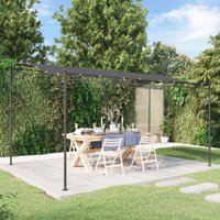 Berkfield Home Canopy Anthracite 4x3 m 180 g/m ² Fabric & Steel in Black