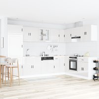 Berkfield Home Sink Base Cabinet "Porto" with Sink High Gloss White 80x46x84, 5 cm Engineered Wood