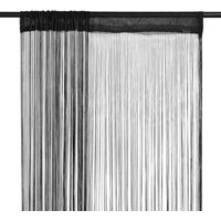 Berkfield Home String Curtains 2 pcs 140x250 cm Black