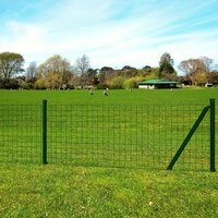 Berkfield Home Euro Fence Steel 25x0.8 m Green