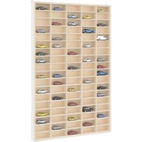 Berkfield Home Wall Display Cabinet with 90 Compartments 50.5x4.5x79 cm in Brown