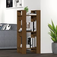 Berkfield Home Book Cabinet/Room Divider Honey Brown 41x35x91 cm Solid Wood | Size: 41 x 35 x 91 cm
