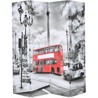 Berkfield Home Folding Room Divider 160x170 cm London Bus Black & White