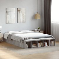 Berkfield Home Bed Frame without Mattress Grey Sonoma 150x200 cm King Size
