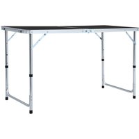 Berkfield Home Foldable Camping Table Grey Aluminium 120x60 cm