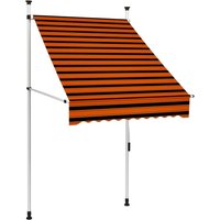 Berkfield Home Manual Retractable Awning 100 cm Orange & Brown