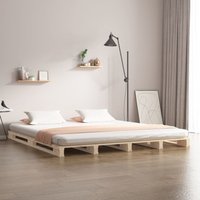 Berkfield Home Pallet Bed 200x200 cm Solid Wood Pine in Brown