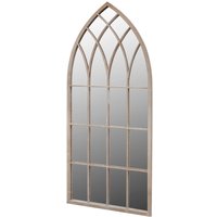 Berkfield Home Gothic Arch Garden Mirror 50x115 cm for Indoor & Outdoor Use in Silver