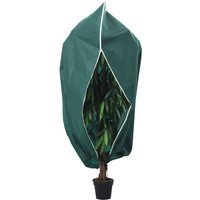 Berkfield Home Plant Fleece Cover with Zip 70 g/m² 3.93x3.5 m in Green