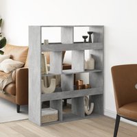Berkfield Home Room Divider Concrete Grey 100x33x125.5 cm Engineered Wood