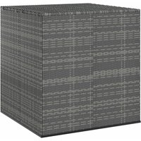Berkfield Home Garden Cushion Box PE Rattan 100x97.5x104 cm Grey