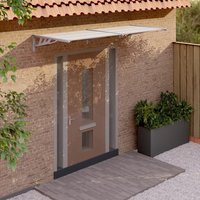 Berkfield Home Door Canopy Grey & Transparent 239x90 cm Polycarbonate in Clear