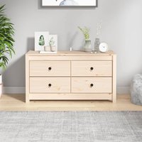 Berkfield Home Side Cabinet 100x40x54 cm Solid Wood Pine in Brown | Size: 100 x 40 x 54 cm
