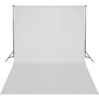 Berkfield Home Telescopic Background Support System + White Backdrop 3 x 5 m