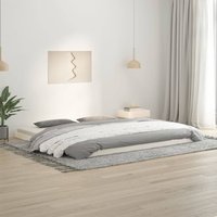 Berkfield Home Bed Frame without Mattress White 200x200 cm Solid Wood Pine