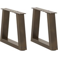 Dining Table Legs V Shape 2 pcs Natural Steel 30x cm Steel