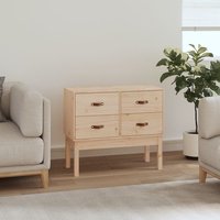 Berkfield Home Console Cabinet 90x40x78 cm Solid Wood Pine in Brown | Size: 90 x 40 x 78 cm