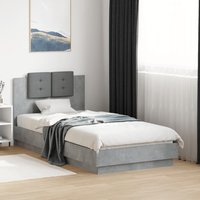 Bed Frame without Mattress Concrete 90x190 cm Single