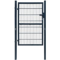 Berkfield Home 2D Fence Gate (Single) Anthracite Grey 106 x 210 cm