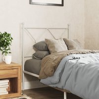 Berkfield Home Metal Headboard White 75cm