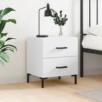 Berkfield Home Bedside Cabinet White 40x35x47.5 cm Engineered Wood